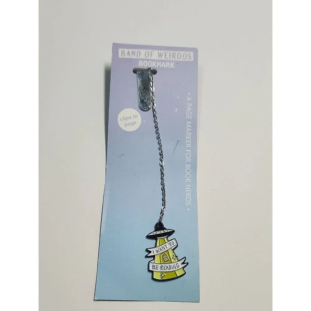 Band of Weirdos UFO Enamel Bookmark - Yellow Accent